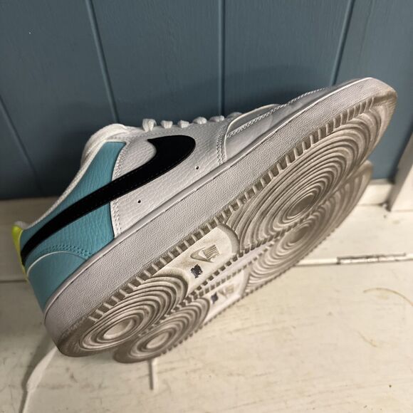 Nike Court Vision Low Trainers Multi Color Block Womens Size 8.5 US‎ White Teal - Picture 10 of 12